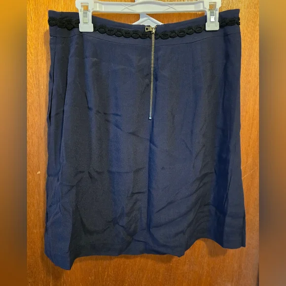 Anthropologie Girls From Savoy Elegant Navy Skirt Size 10 NWOT - Picture 4 of 6